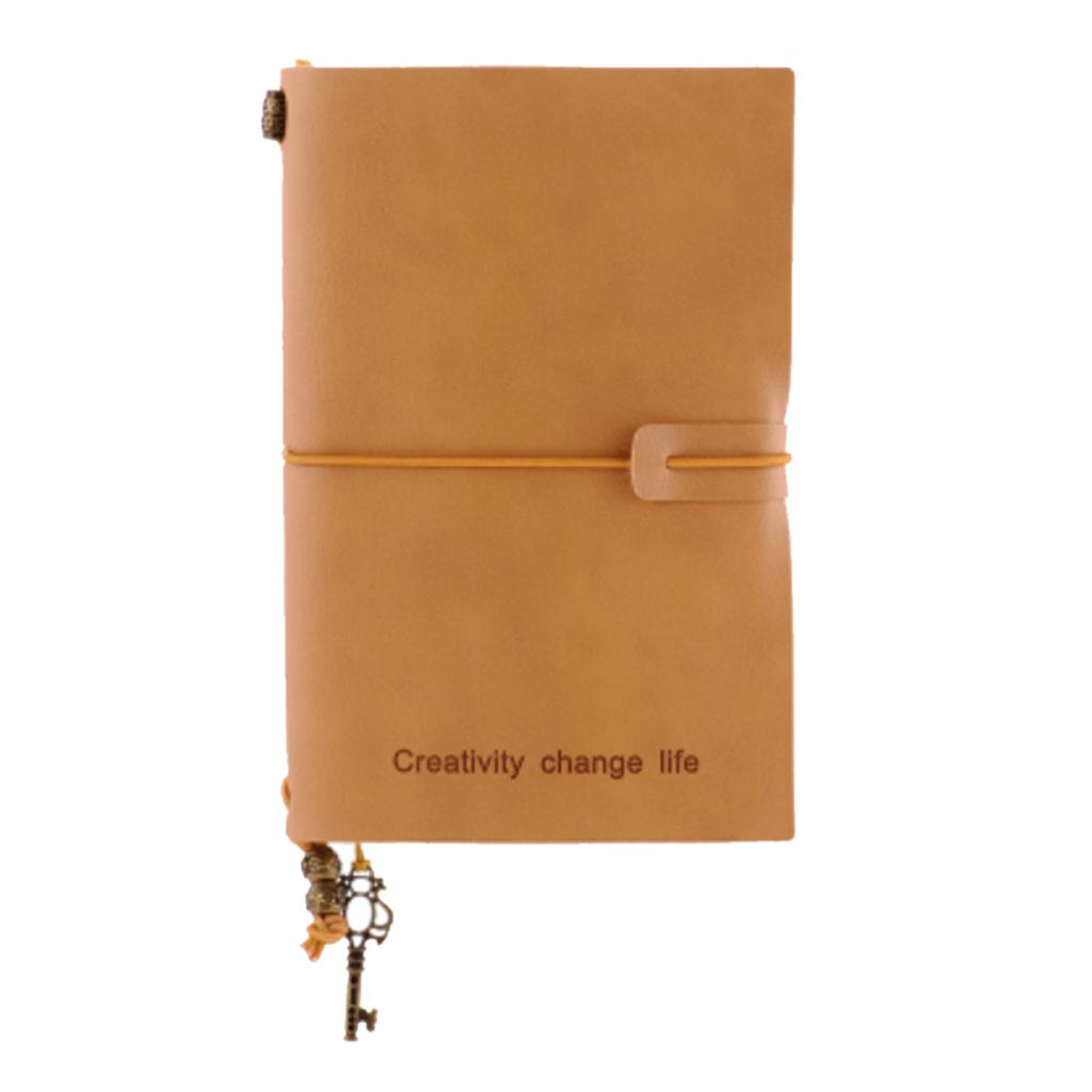 Portable Leather Notebook Blank Page, Travel Journal Diary Notes
