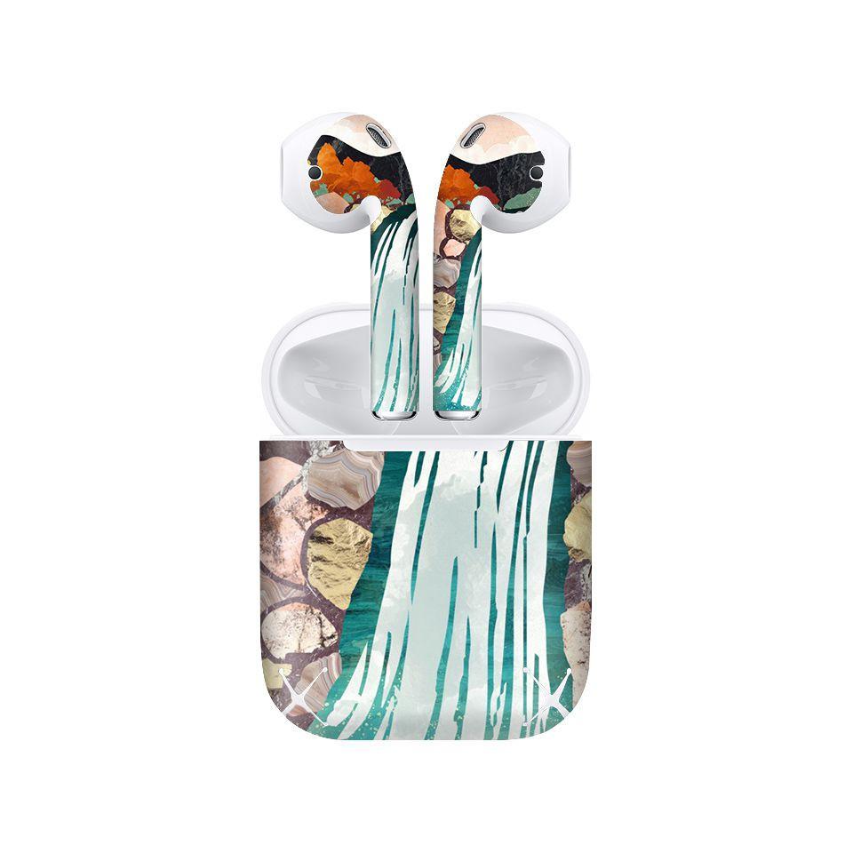 Miếng dán skin cho AirPods in hình giả sơn mài - GSM142