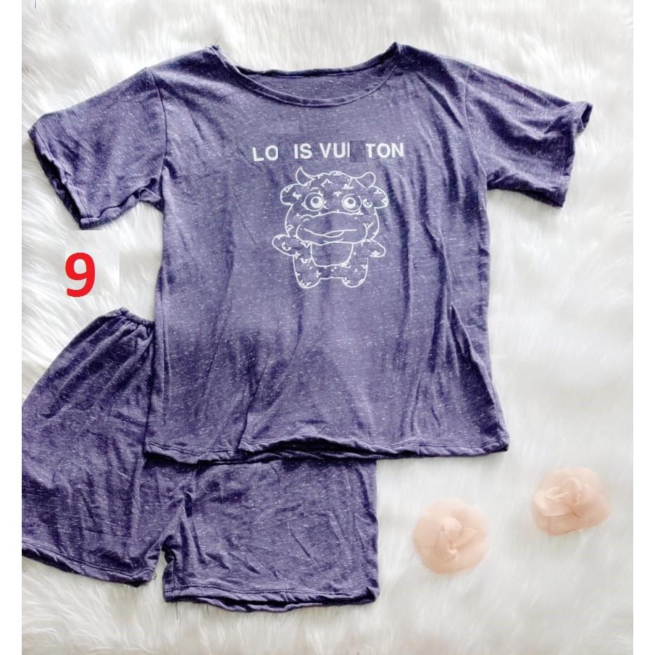 Xả rẻ bộ cotton nữ quần đùi - 40 đến 65kg - ẢNH THẬT