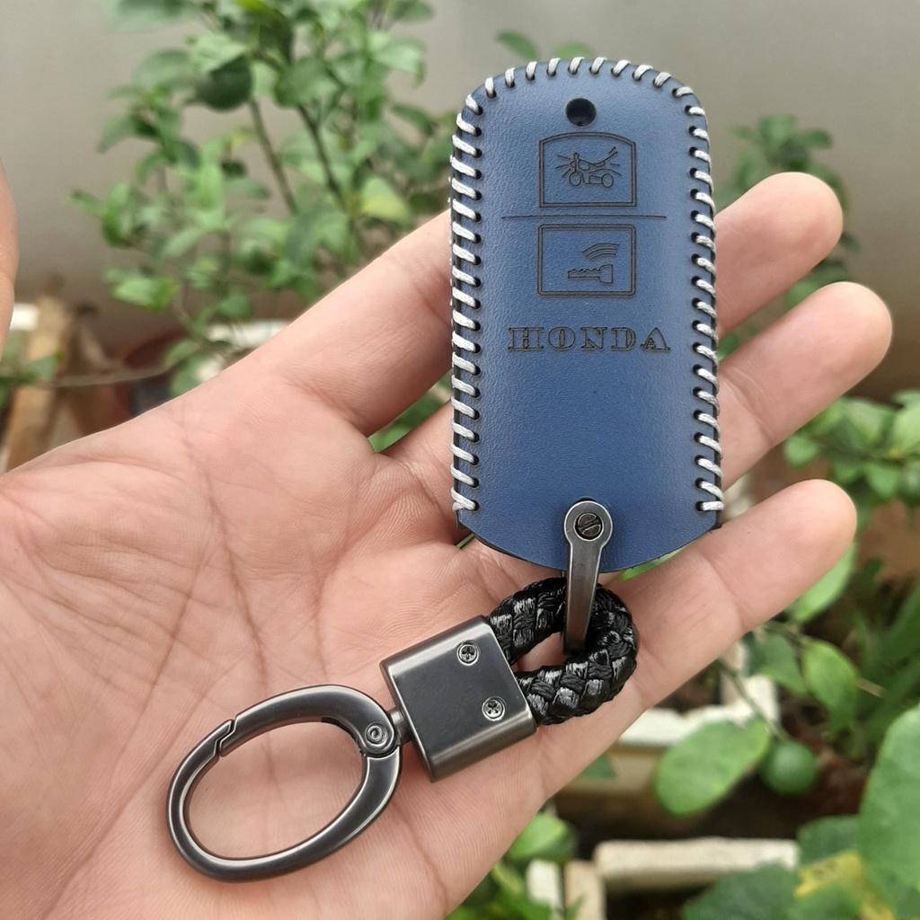 Bao Da Chìa Khóa Xe Máy Honda Da Bò, Khắc Tên, Số ĐT Chủ Xe