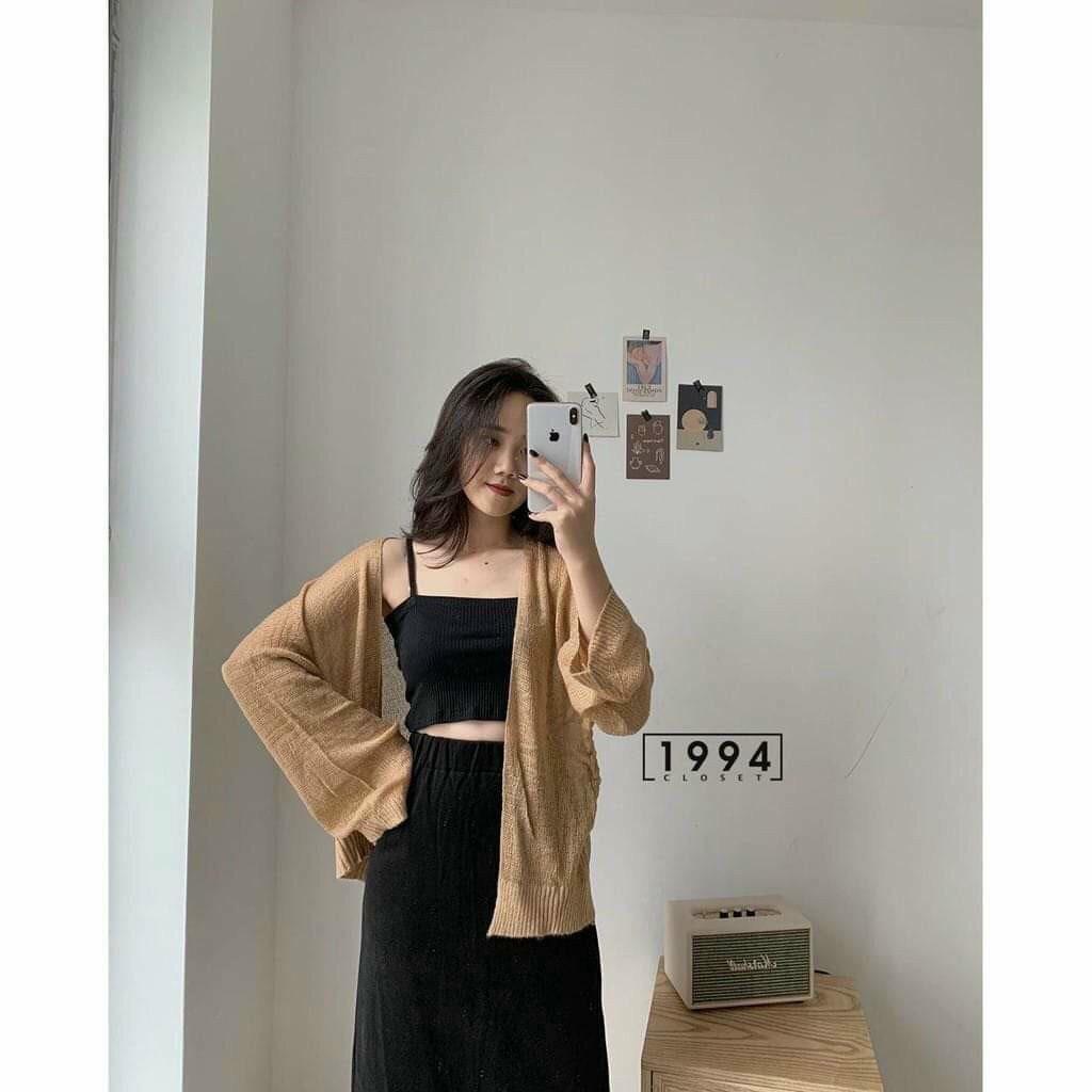 Áo Khoác Cardigan Len mỏng Cho Nữ Phong Cách Ulzzang Phù Đi Đà Lạt, Dạo Biển hàng Quảng Châu