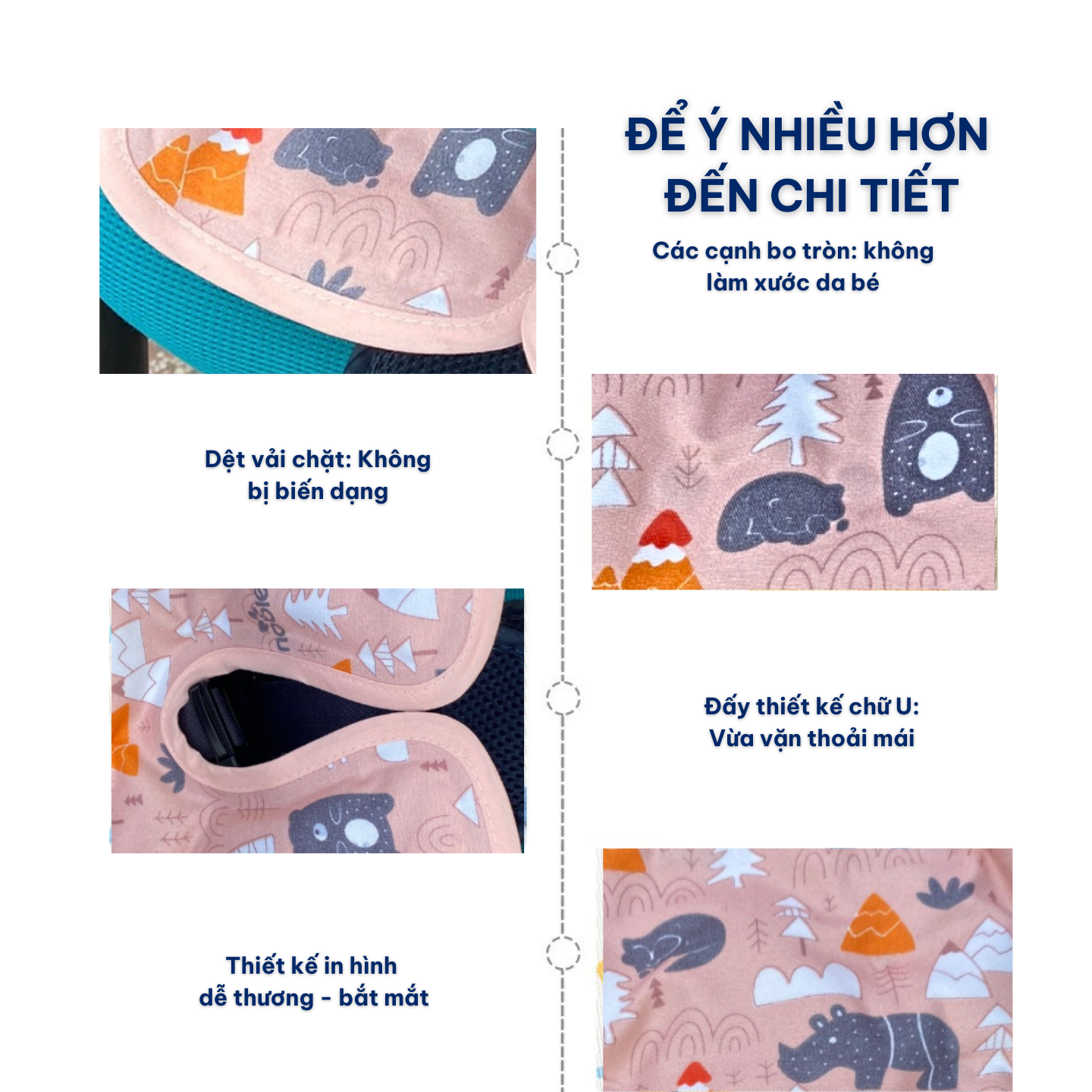 Đệm Lót Xe Đẩy, Ghế Ăn Dậm Cho Bé Cao Cấp Ánh Sao Thiết Kế Full Hạt Gel Đá Công Nghệ Mới Tản Nhiệt Thoáng Mát Êm Ái