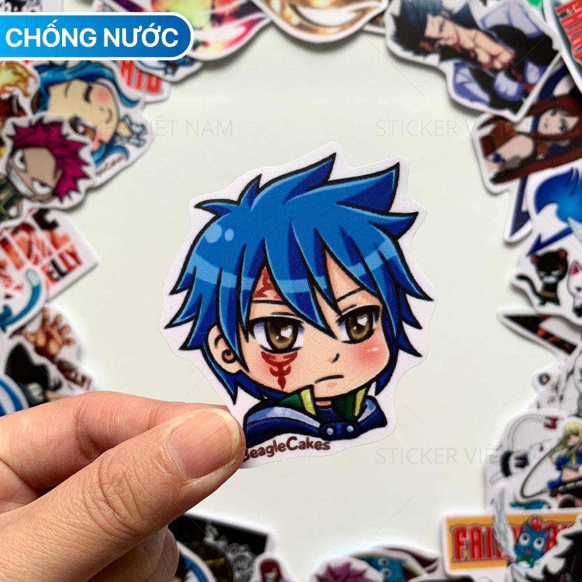 Sticker Fairy Tail Hội Pháp Sư  -  Manga Anime - Dán Trang Trí - Chất Liệu PVC Cán Màng Chất Lượng Cao Chống Nước, Chống Nắng, Không Bong Tróc Phai Màu