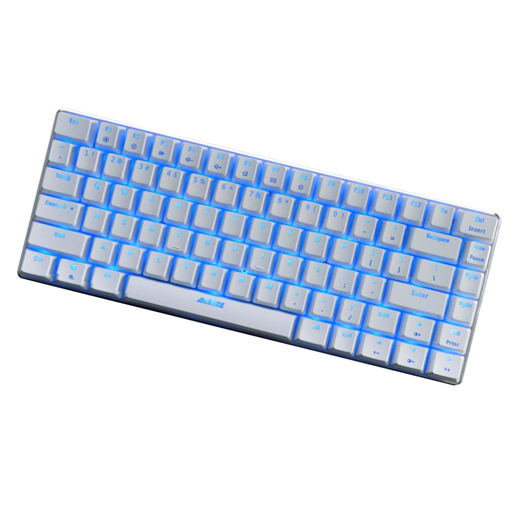 Gaming Keyboard Mechanical Wired Keyboard Backlight keyboard 82-Keys White - intl