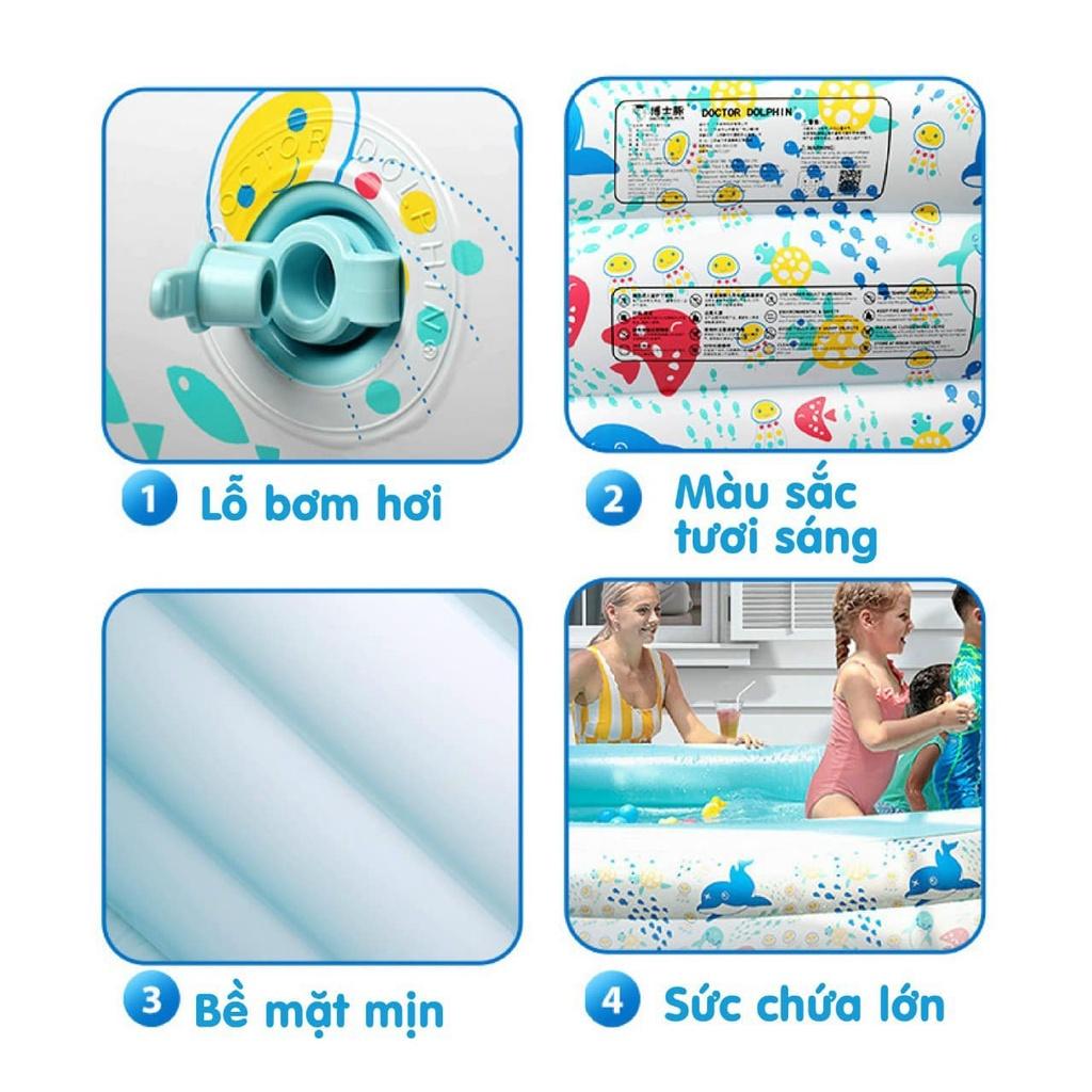 Bể Bơi Doctor Dolphin 3 tầng mẫu hình chữ nhật và hình tròn cao cấp cho trẻ