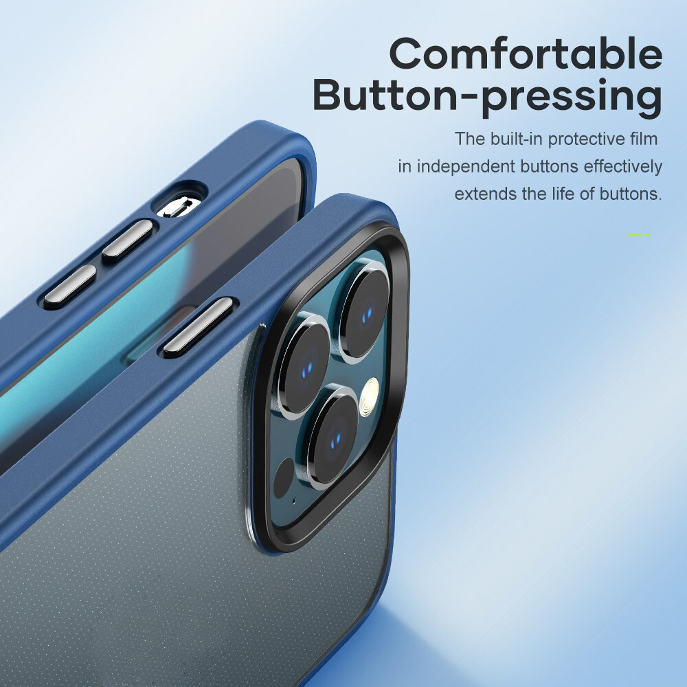 Ốp lưng chống sốc viền cao su cho iPhone 14 Pro Max thiết kế m ặt lưng trong suốt Hiệu Rock hybrid tective Case - hàng nhập khẩu