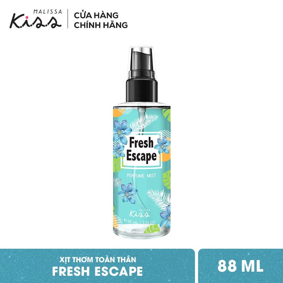 Bộ Đôi Mùi Hương Nước Hoa Malissa Kiss Body Mist Crazy In Love + Fresh Escape