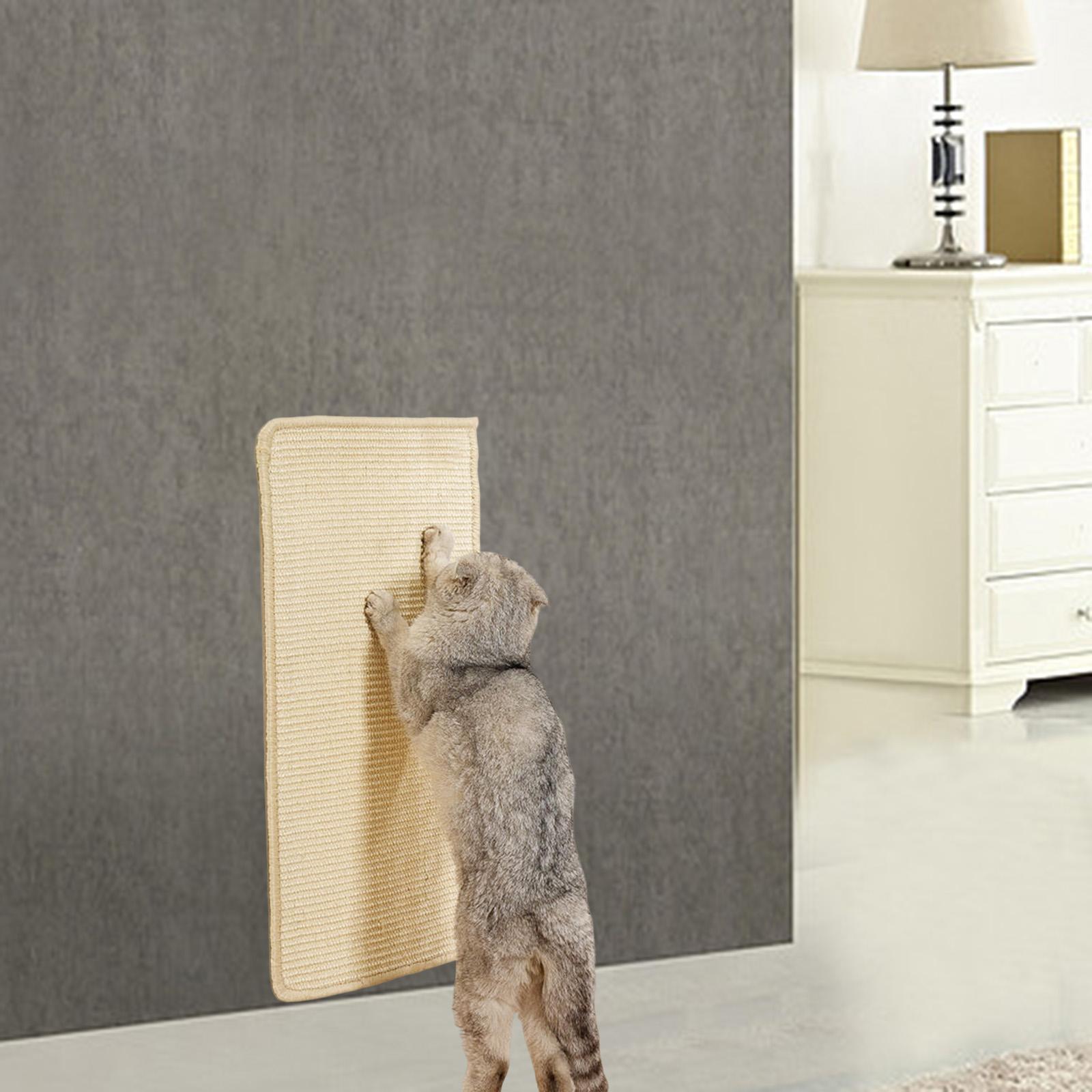 Cat Scratch Mat Interactive Toy Sisal Scratching Pad for Bed Indoor Cats