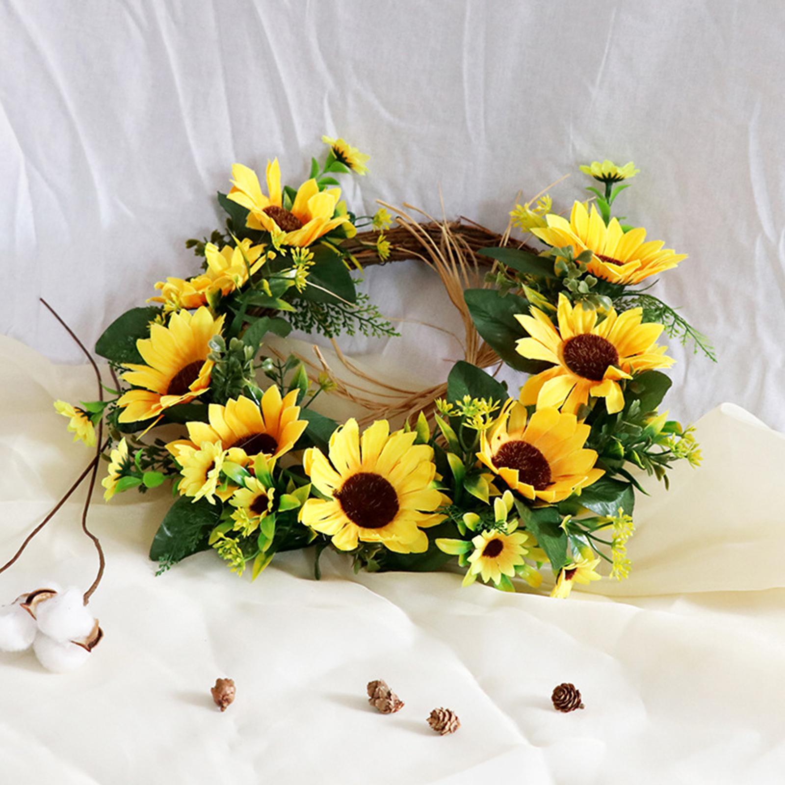 Artificial   Wreath, 13.8 Inch Decorative  Flower Wreath