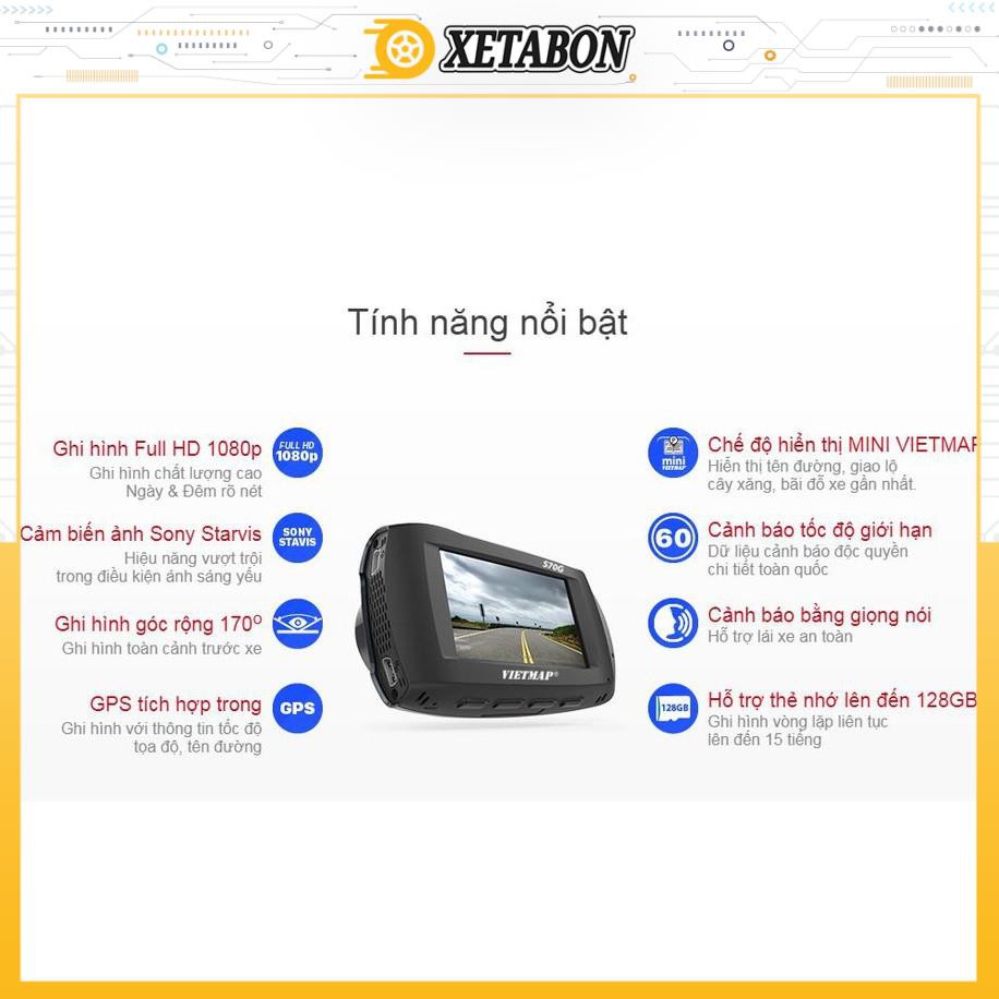 VIETMAP PAPAGO S70G - Camera Hành Trình Ô tô Chống Thấm Nước, Cảm Biến Ảnh Của Sony, Bản Đồ Vietmap S1 + Thẻ 32G