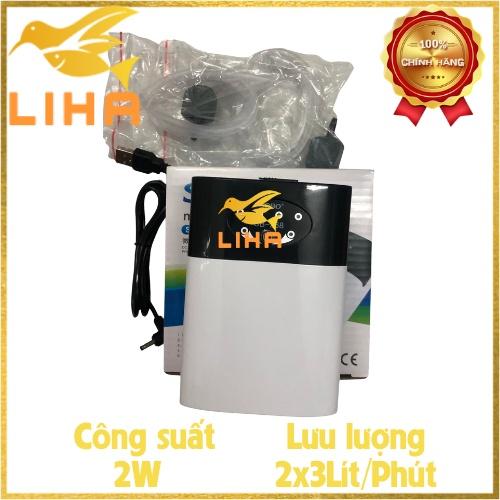 Máy Sủi Khí Oxy Tích Điện 2 Vòi Sobo SB-268 - Máy Oxi Cho Hồ Cá
