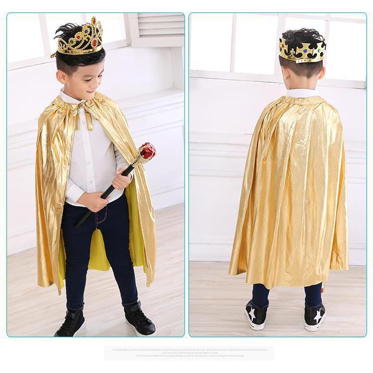 Set 3 chi tiết Choàng hoàng tử công chúa và phụ kiện cho bé hóa trang halloween hoặc biểu diễn kịch