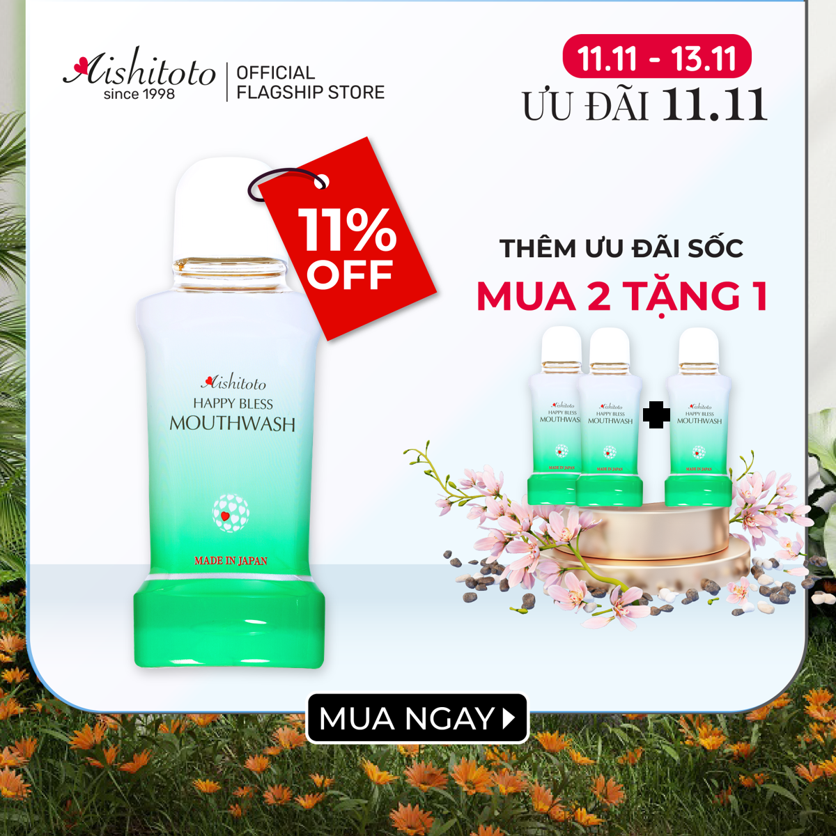 Nước Súc Miệng AISHITOTO Happy Bless 400ml