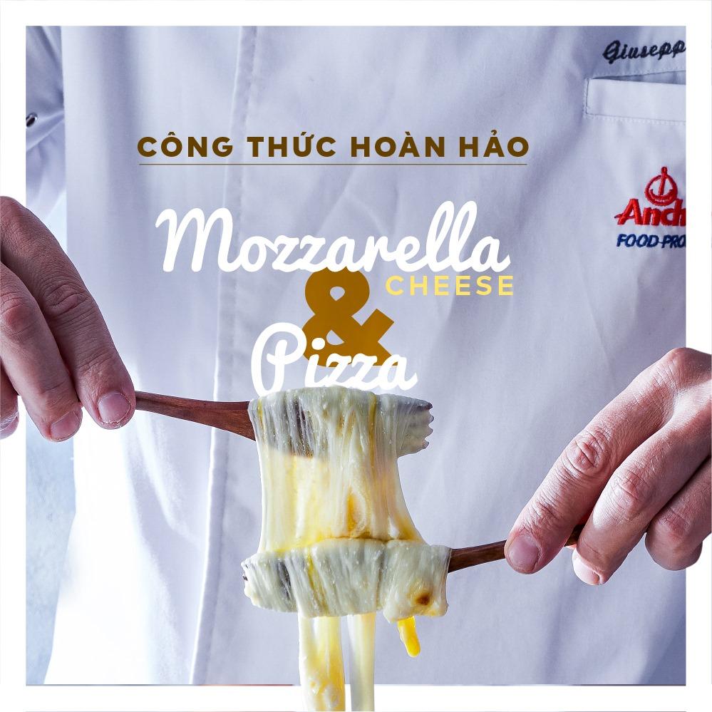 Phô mai bào Mozzarella Anchor New Zealand gói 2kg