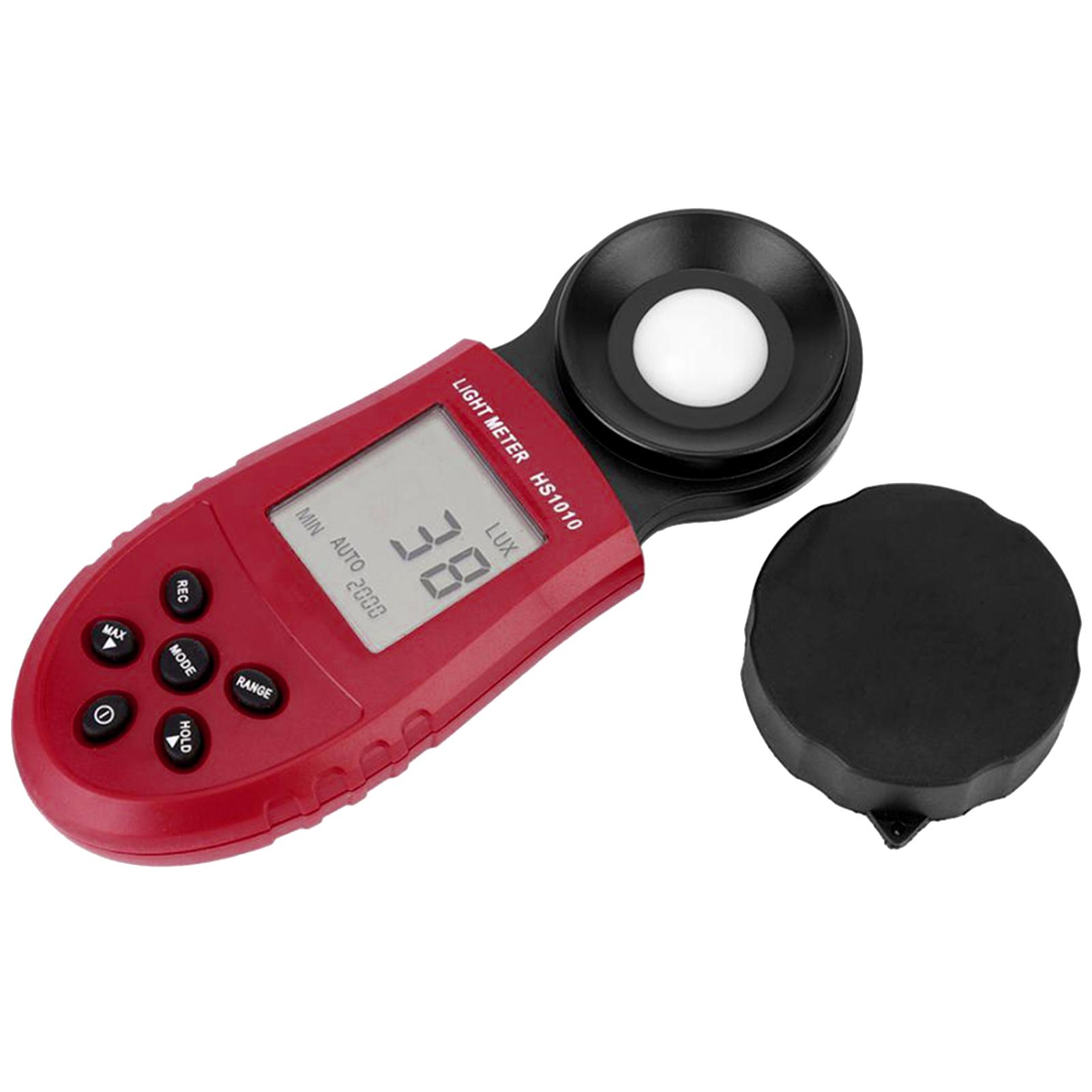 Digital Illuminance Light Meter Auto Range LCD Photometer 200,000 Lux Portable Handheld Luxmeter Light Intensity Tester for Industrial Lab Plants