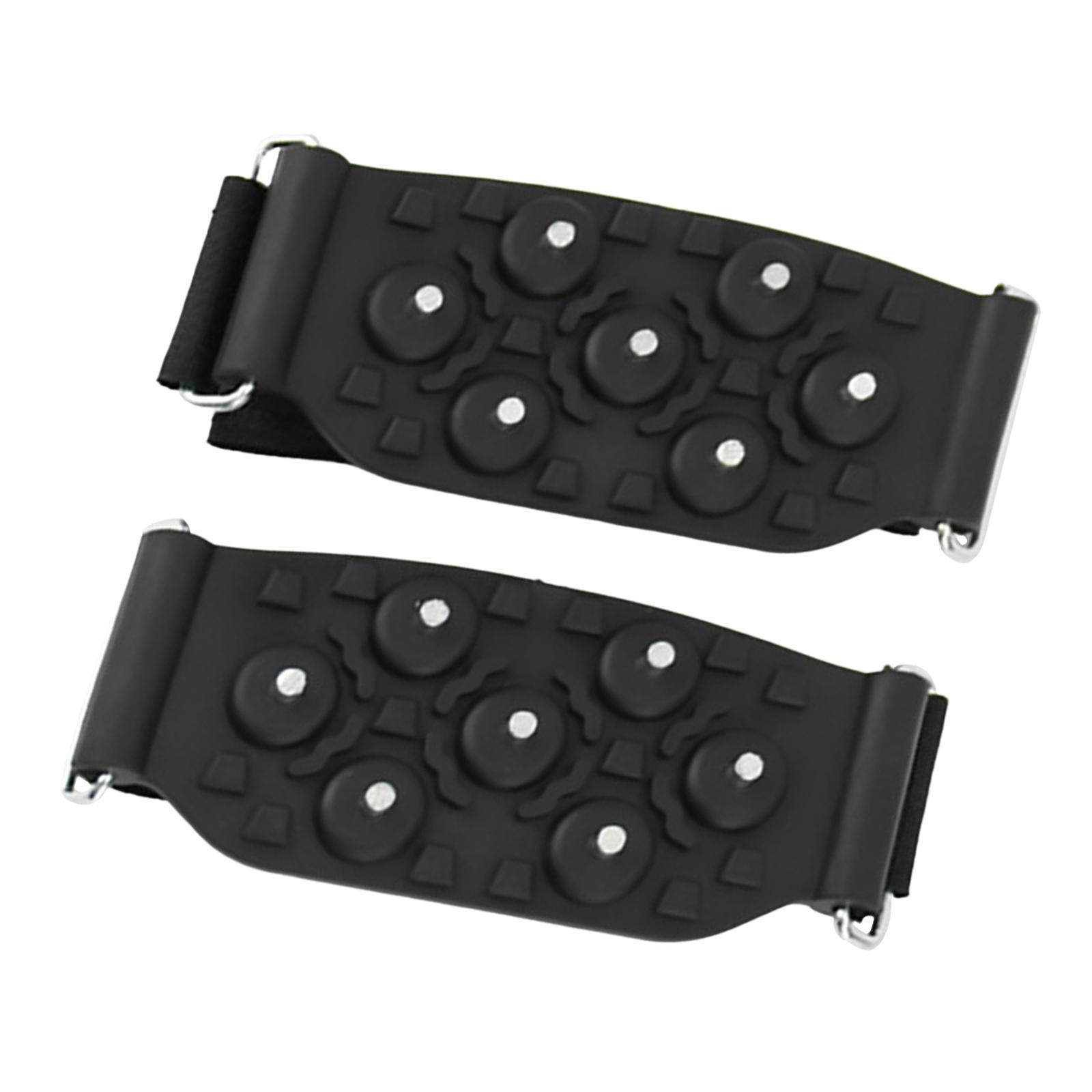 4 Pair Portable Ice Cleats Traction Crampons Shoe Covers for Men, Women