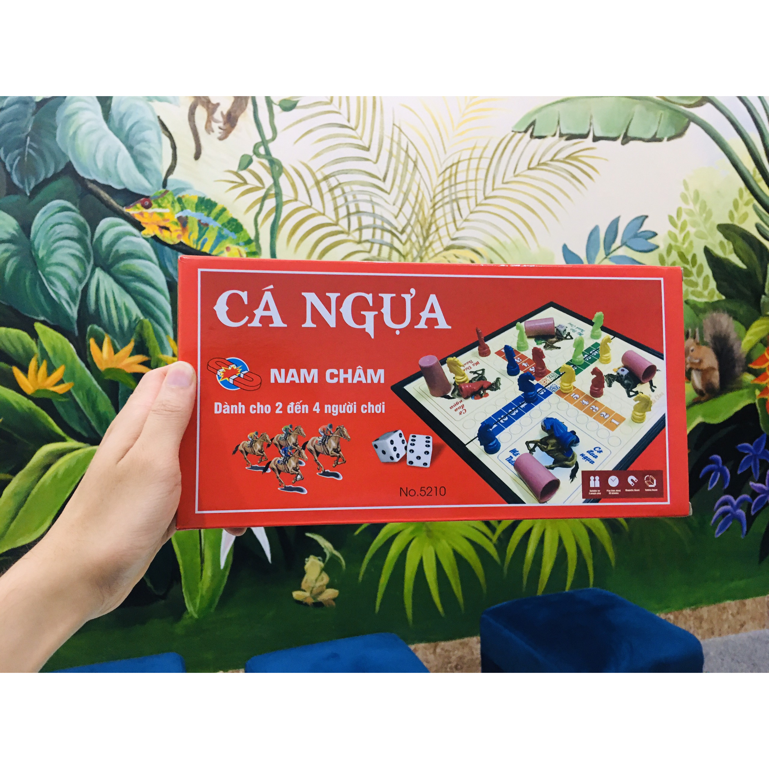 Bộ Cờ Cá Ngựa Nam Châm miDoctor Chính Hãng An Toàn Vui Nhộn Cho Bé (Vỏ Hộp Màu Ngẫu Nhiên)