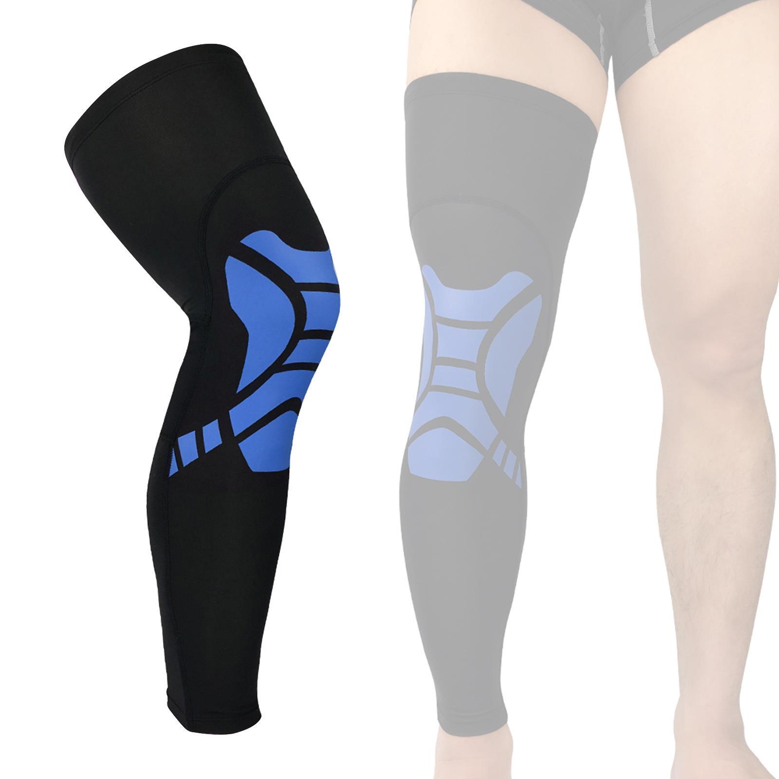 2x Long Leg Sleeves Full Leg Compression Sleeve for for Workout, Running, Basketball, Football, Cycling