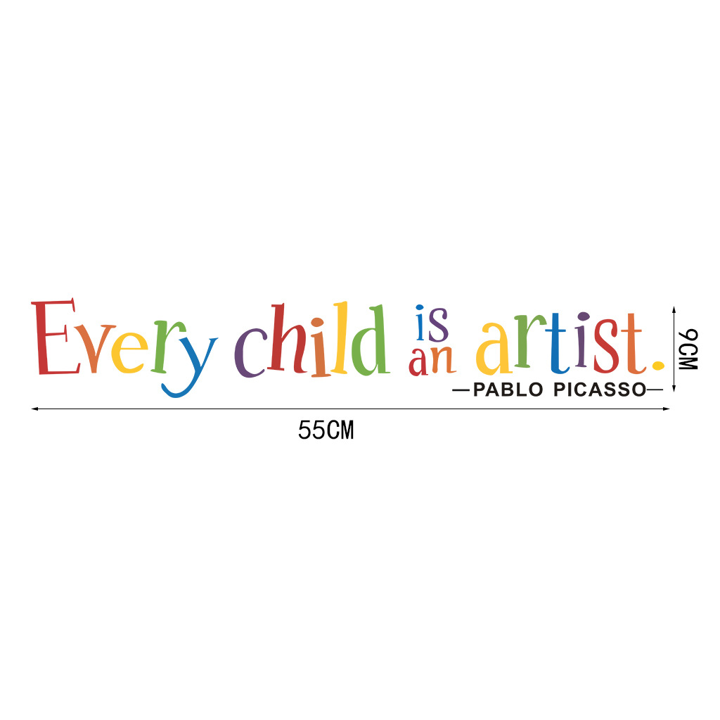 Decal dán tường "Every child is an artist"
