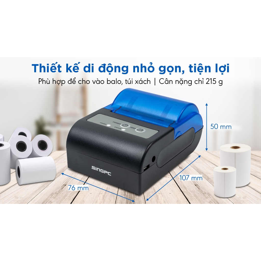 Máy in hóa đơn SingPC Print - M103 - Hàng chính hãng