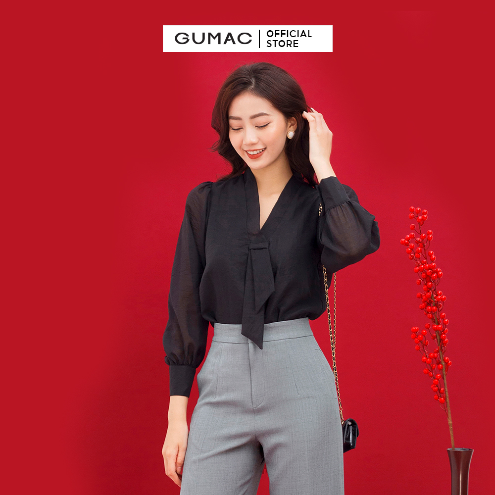 Quần tây nữ GUMAC QC01008 ống rộng túi dọc