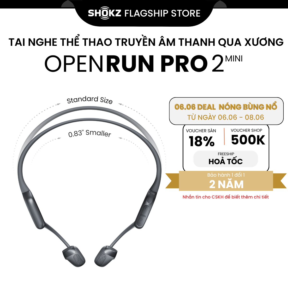 [MỚI] Tai Nghe Bluetooth Thể Thao Truyền Âm Thanh Qua Xương SHOKZ OPENRUN PRO 2 - Mini S821 - Bảo Hành 2 Năm - Hàng Chính Hãng