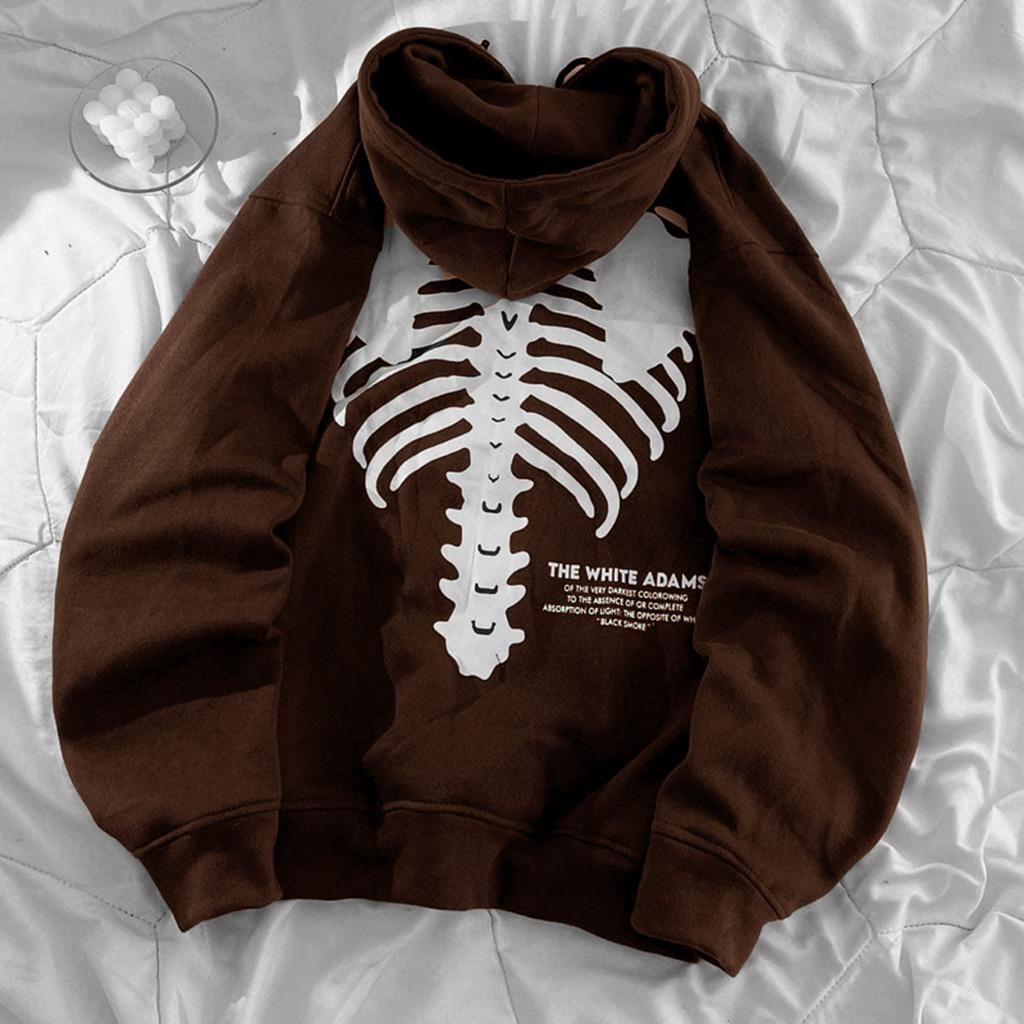 Áo Hoodie Nỉ Ngoại nam nữ Unisex Bộ Xương Sườn