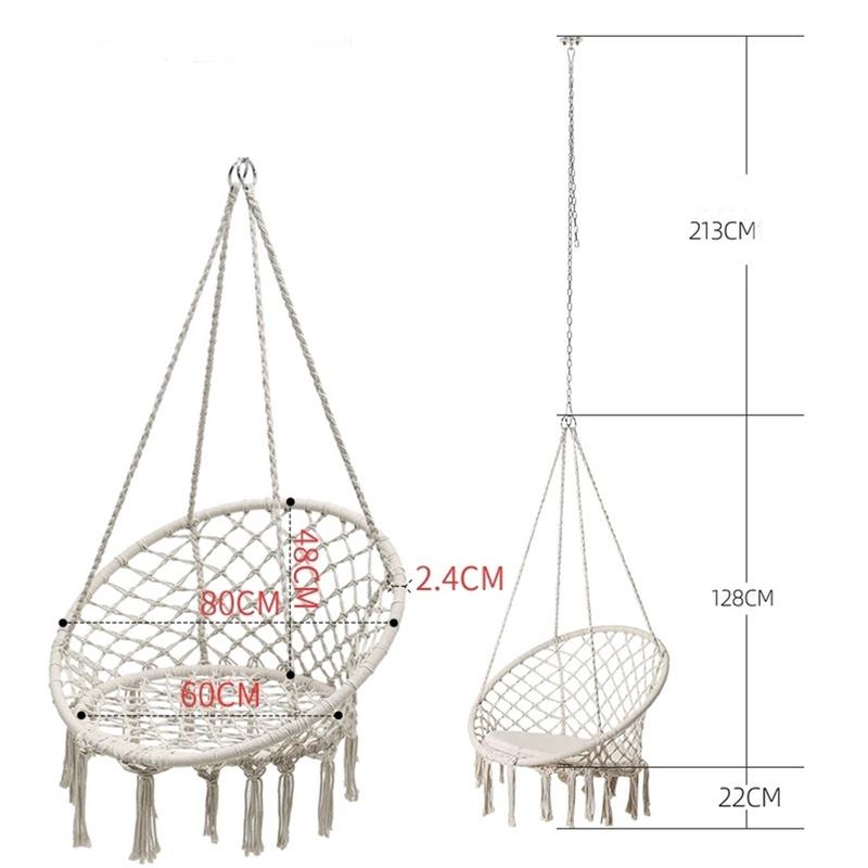 Xích đu Swing cotton kinh bắc Mầu be- xích đu thư gian bắc cực tinh tế sang trọng