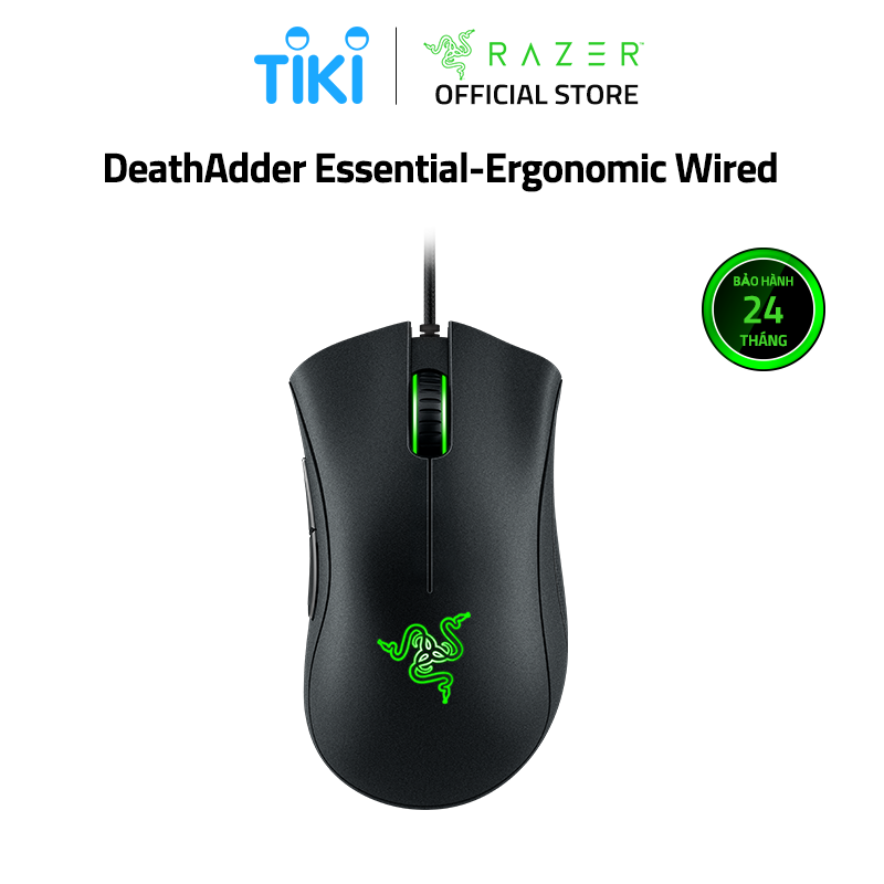 Chuột có dây Razer DeathAdder Essential-Right-Handed Gaming - Hàng Chính Hãng