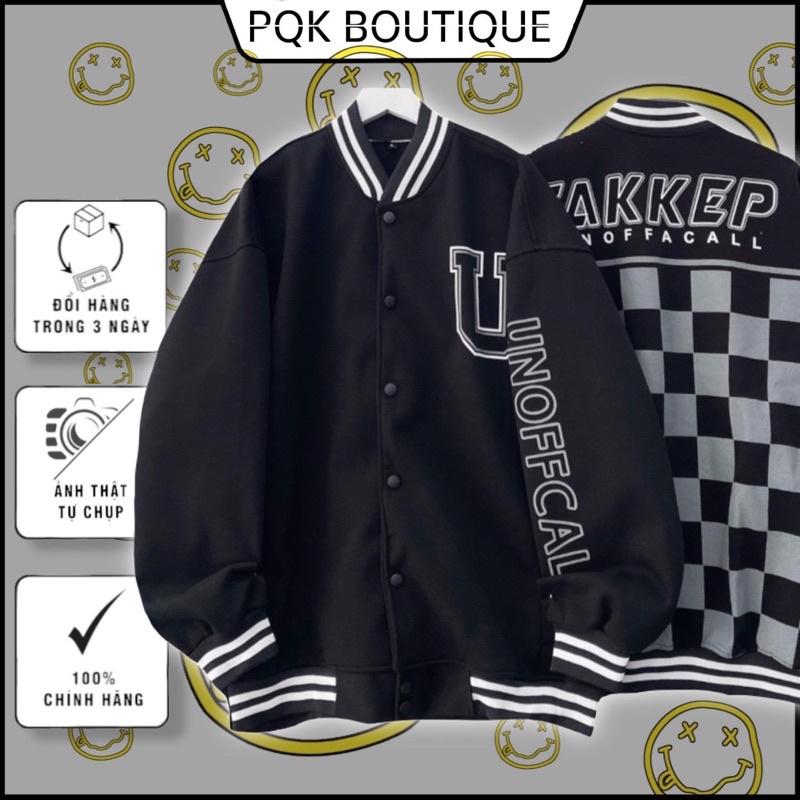 Áo Khoác Bomber Jacket UNO TAKKEP dáng rộng