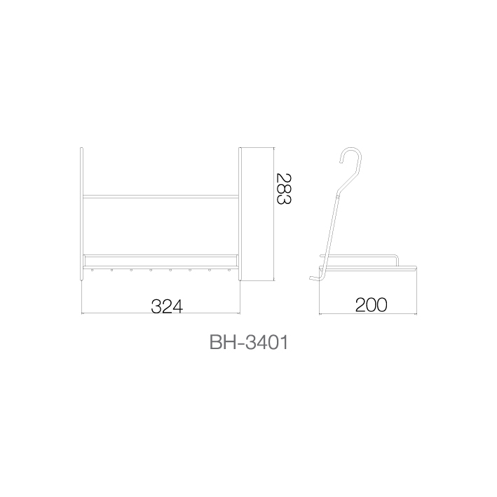 Giá đựng gia vị treo tường - BH-3401 - INOX SUS 304