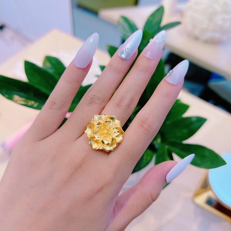 Nhẫn hoa mai mạ vàng 24k siêu đẹp Kami