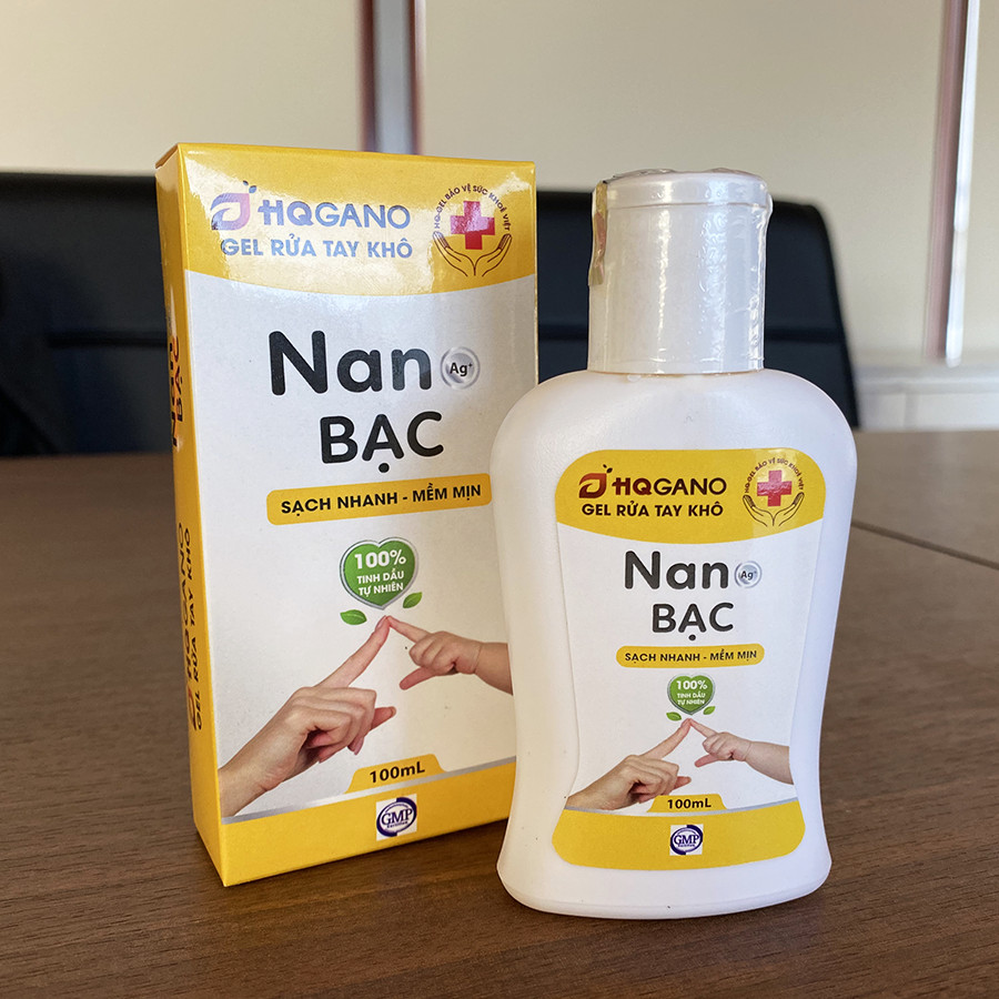 Nước Rửa Tay Khô Nano Bạc HQGANO - 100ml