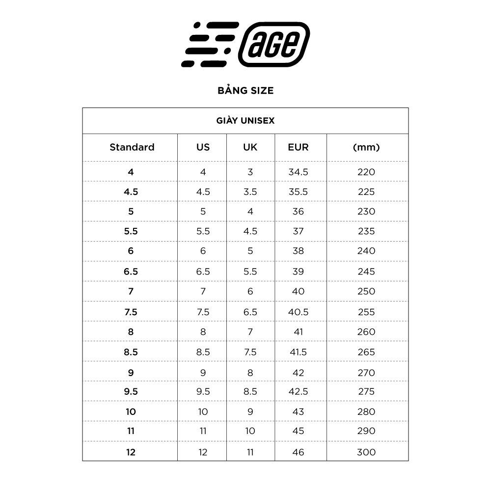AGE - Giày thể thao unisex cổ thấp Cut Ripstop AGFT-RCFL-CT-GR-011