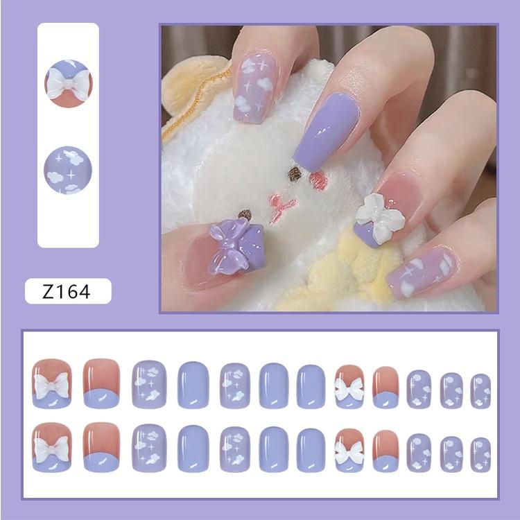 Bộ 24 móng giả/Nail đính đá mẫu hot