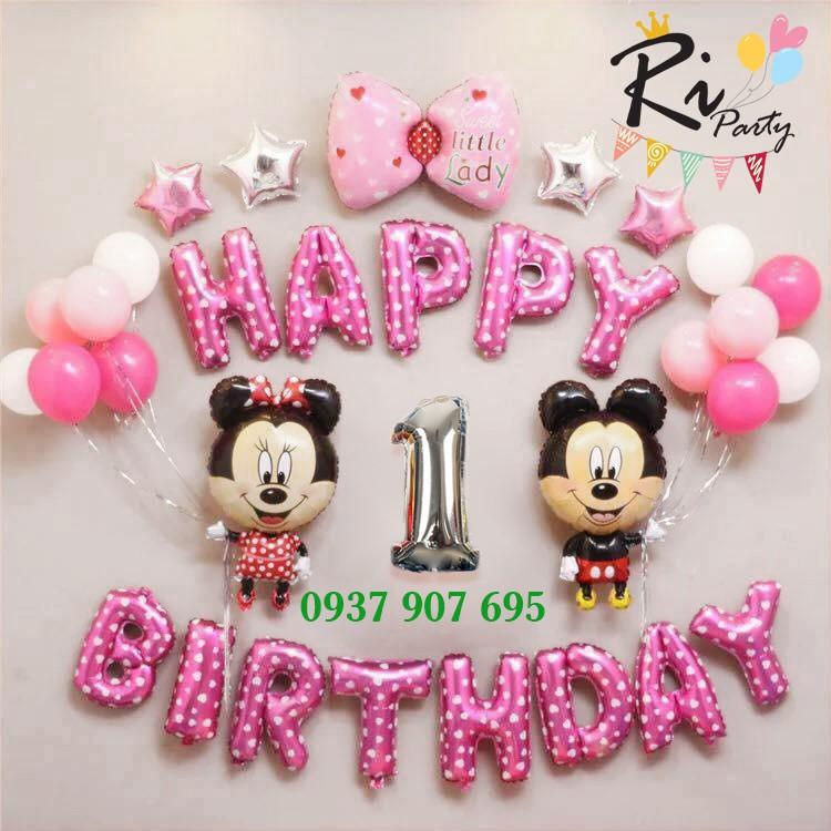 Bộ trang trí sinh nhật Chuột Mickey Siêu Hot