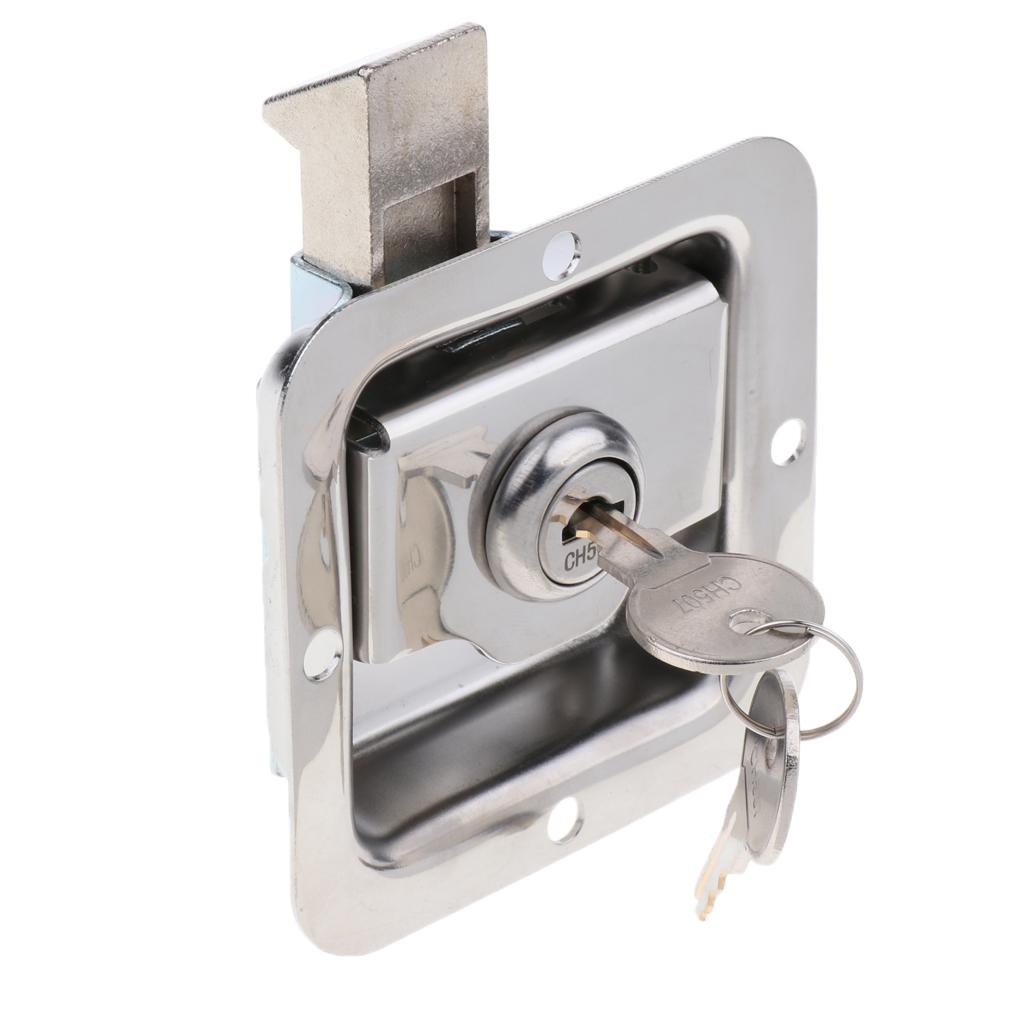 High Quality Stainless Folding Toolbox Kit Lock Car Truck Trailer Camp