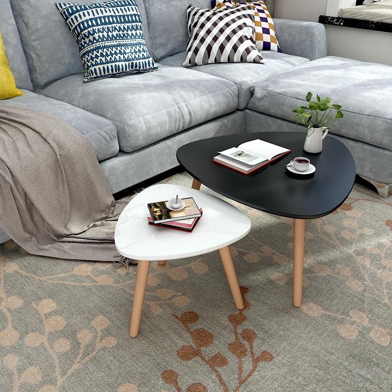 Bàn Trà sofa Cao Cấp màu Trắng hiện đại Tam Giác chân gỗ sồi hiện đại, sang trọng chất lượng tốt, giá cả phù hợp