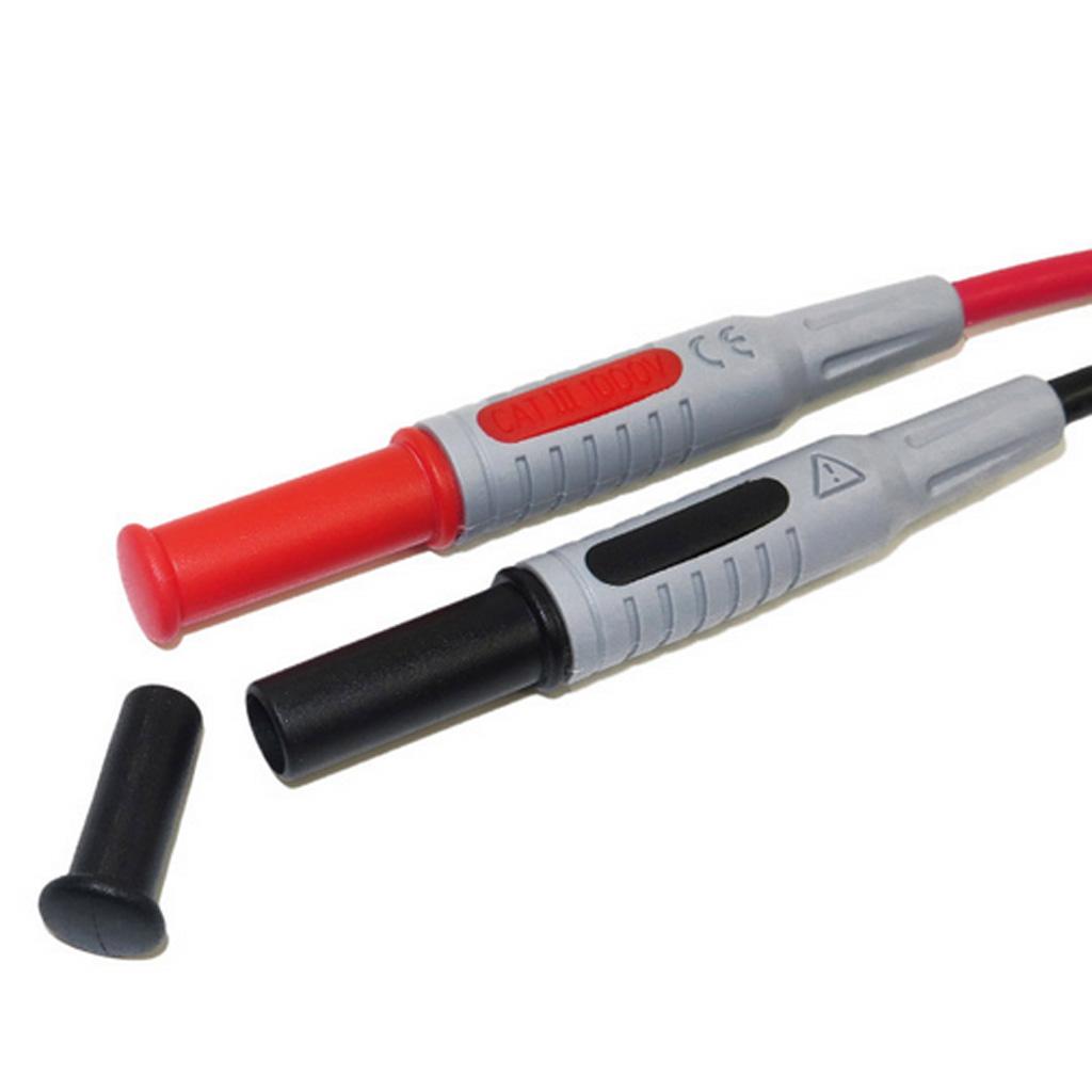P1032 Silicone Wire Multimeter Test Cable Injection Molded 4mm Banana Plug Test Line Straight to Curved Test Cable