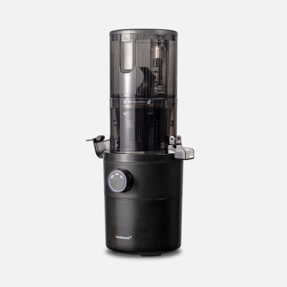 Máy Ép Chậm Trái Cây Nguyên Quả Locknlock Slow Juicer EJJ441BLK 200W, Hàng Chính Hãng, Miệng Rộng - JoyMall