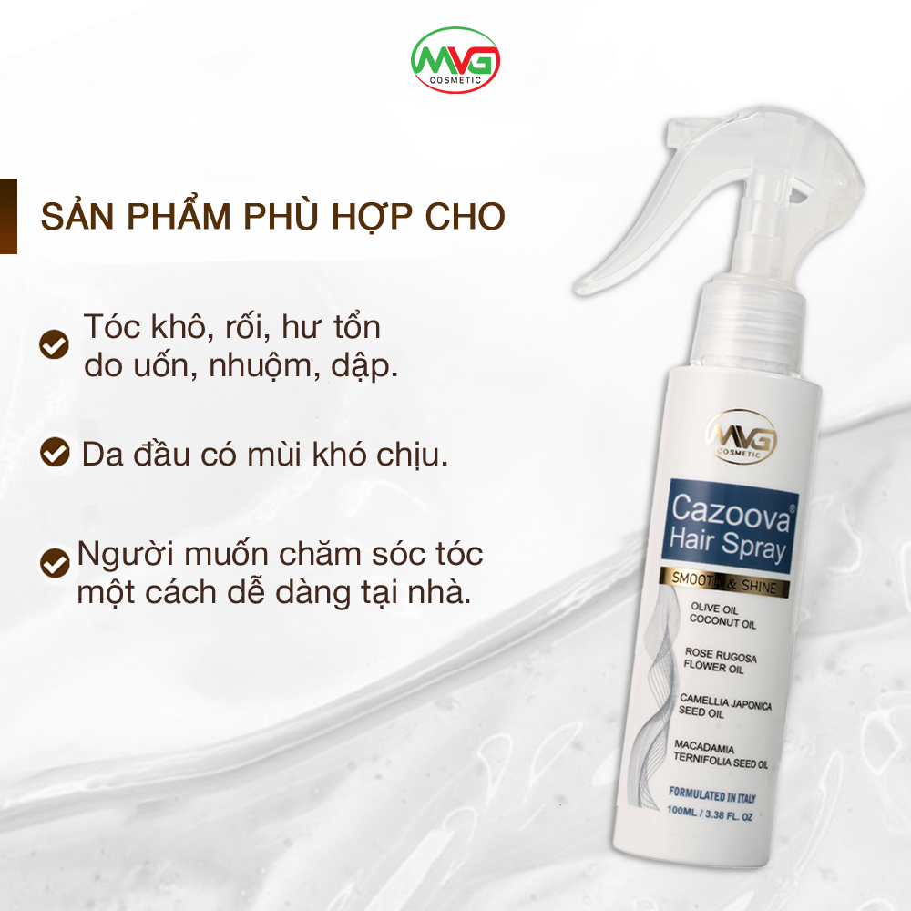 Xịt dưỡng tóc phục hồi hư tổn hương nước hoa Cazoova Hair Spray 100ml