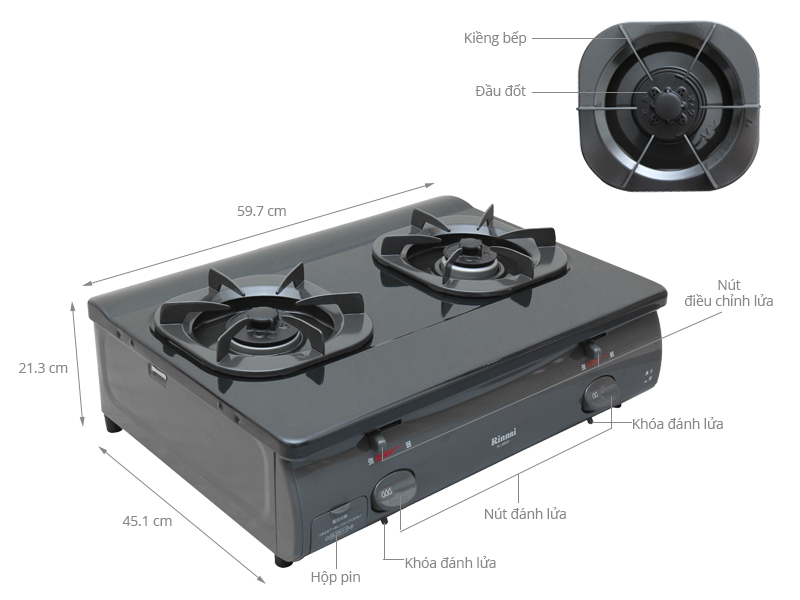 IC 2 lò và hộp pin, Sử dụng cho các dòng bếp gas âm và bếp nhấn