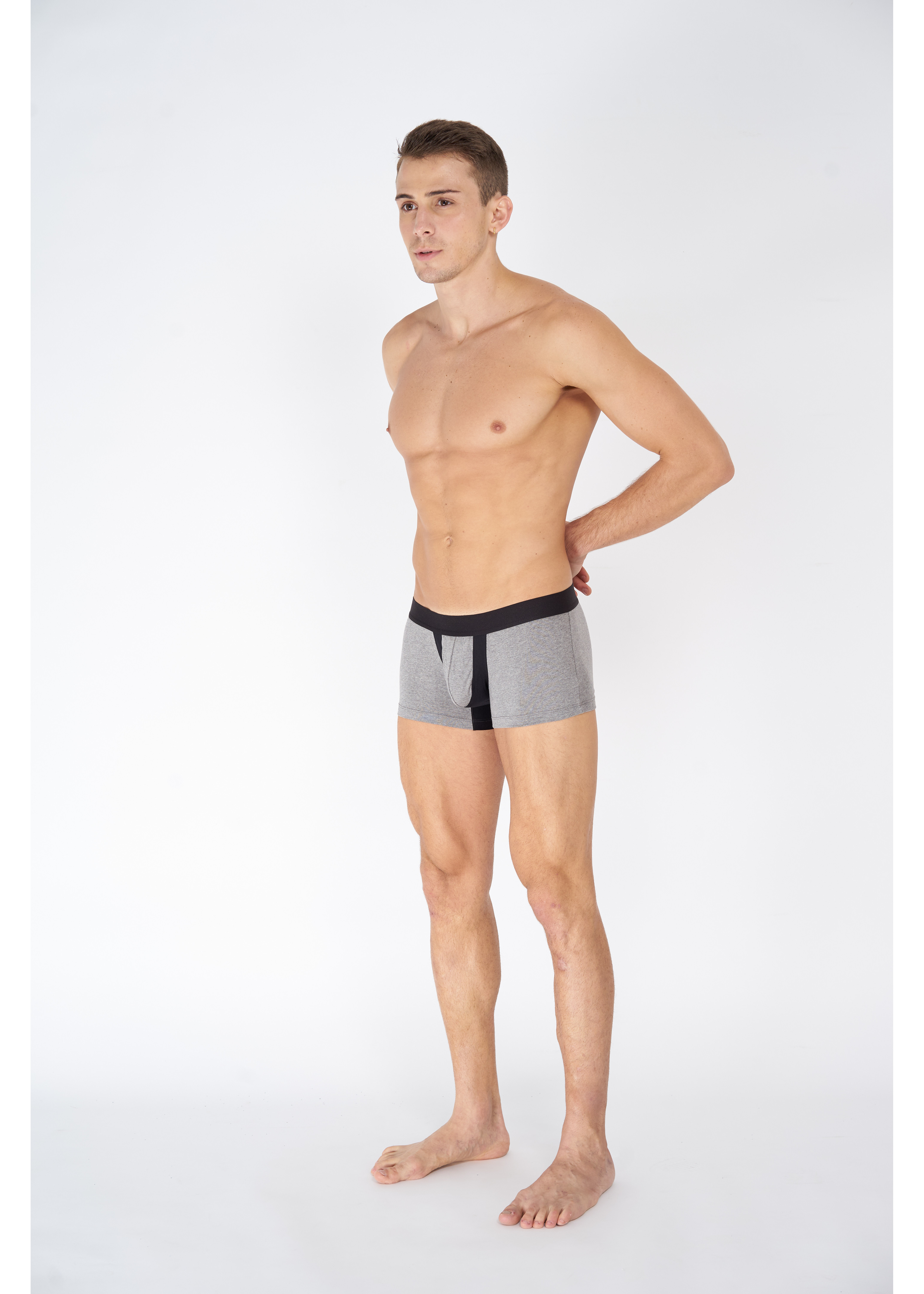 Quần lót boxer nam văn phòng Hunk Xperience phối màu đen xám