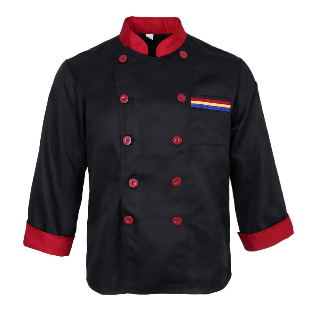 Chef Apparel Unisex Long Sleeve Chef Jacket Coats Restaurant Cook Uniform