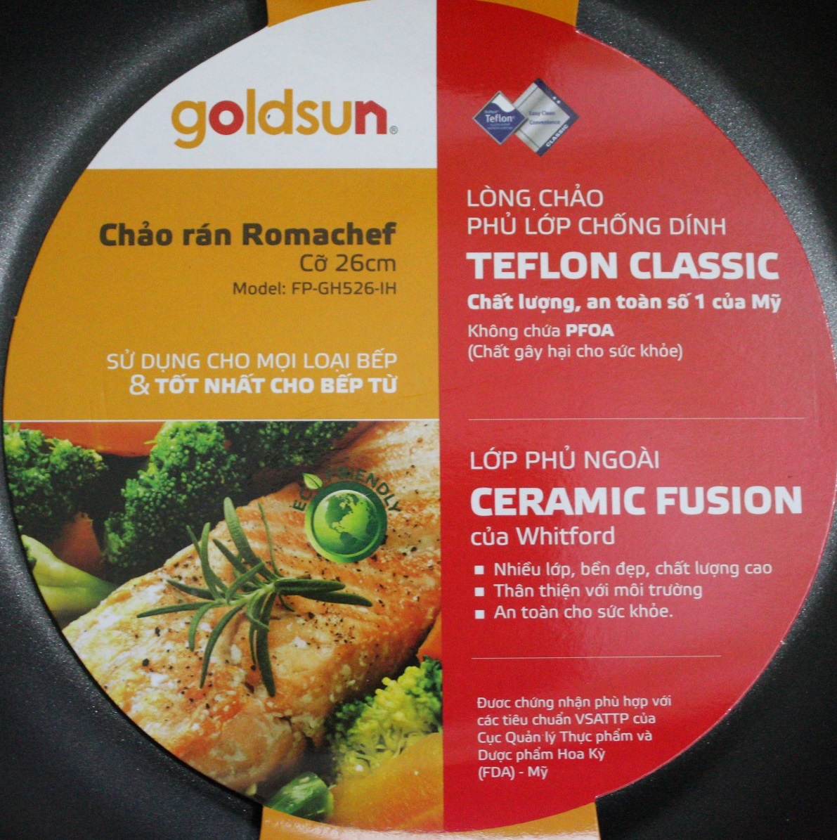 Chảo rán Goldsun cao cấp đáy từ FP-GH526-IH