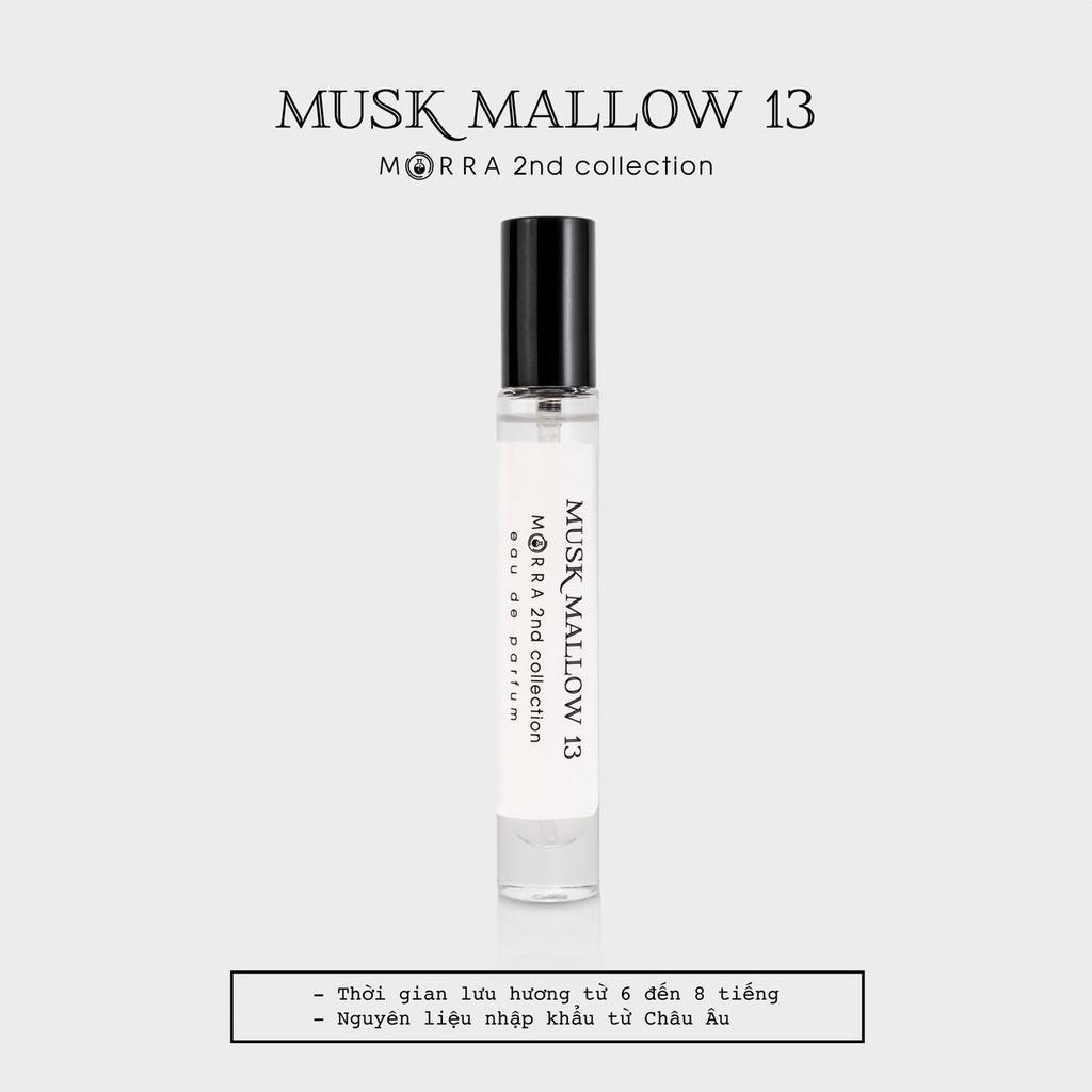 Nước Hoa Nam Nữ Morra Musk Mallow 13  Chai 10ml Hương Gỗ Phương Đông Thanh Khiết, Tinh Tế, Bí Ẩn Lưu Hương Lâu 6h-8h