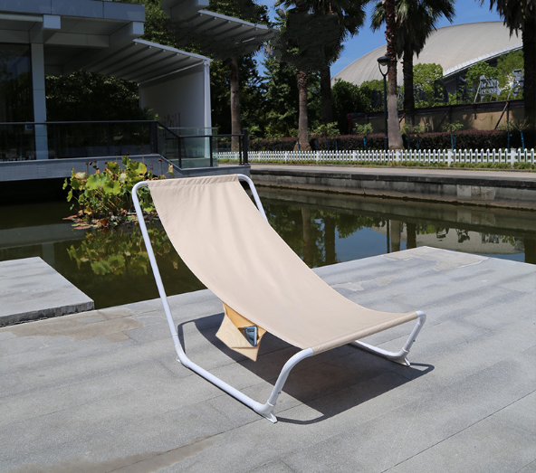 Ghế Xếp Du Lịch Cắm Trại Ngã Lưng Có túi đựng điện thoại Picnic Chair Leisure