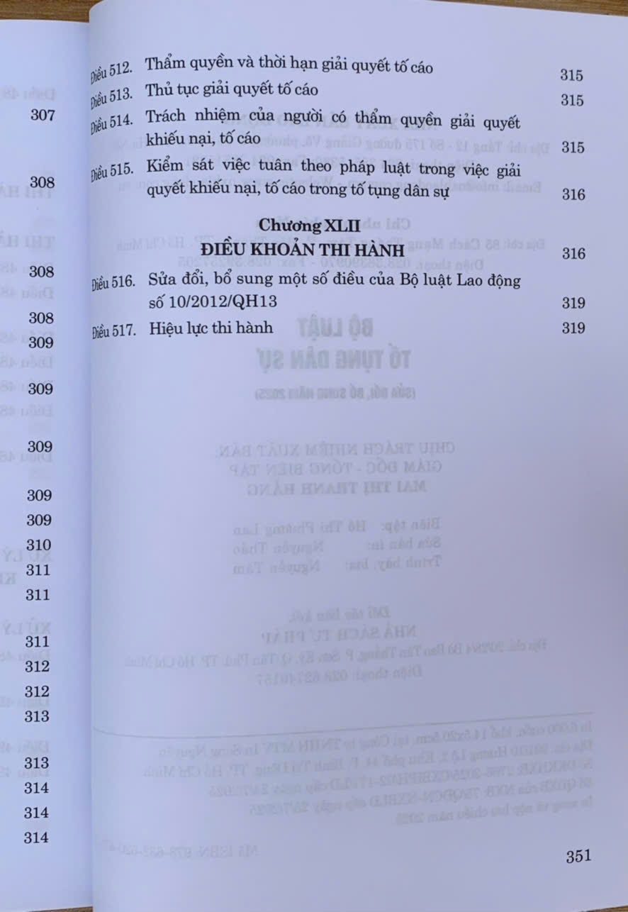 Bộ luật Tố tụng dân sự (Sửa đổi, bổ sung năm 2025)