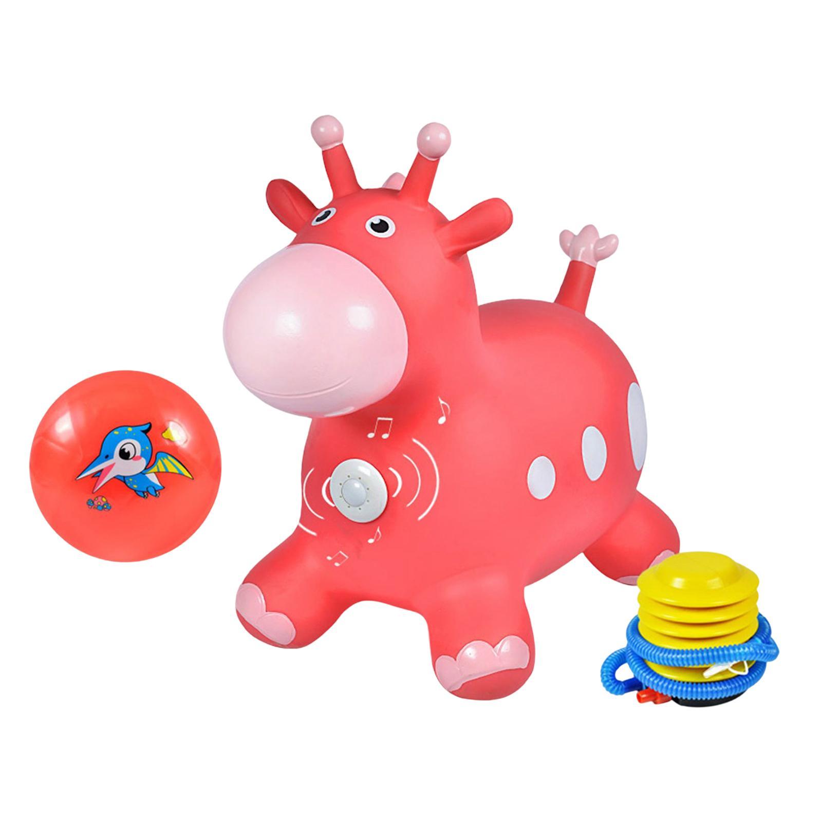 Inflatable Bouncy Animal  Toddlers Toy with Music Indoor Outdoor Used