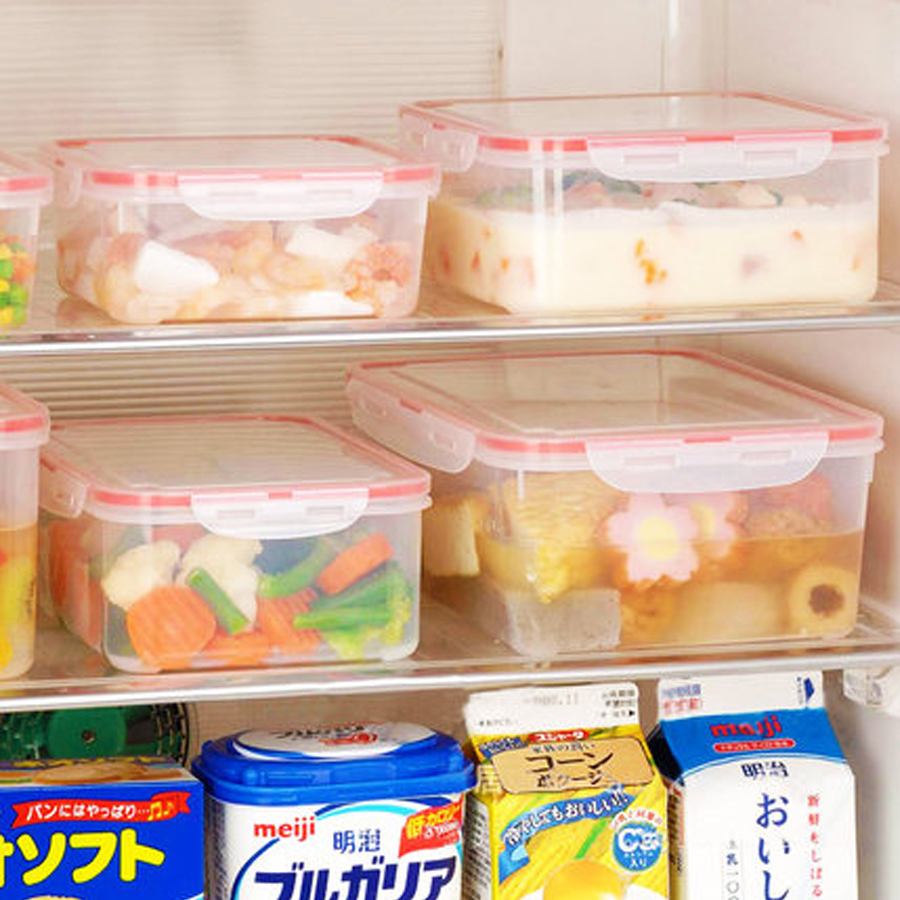 Bộ 3 hộp đựng thực phẩm chịu nhiệt tốt 730ml - Hàng Nội Địa Nhật